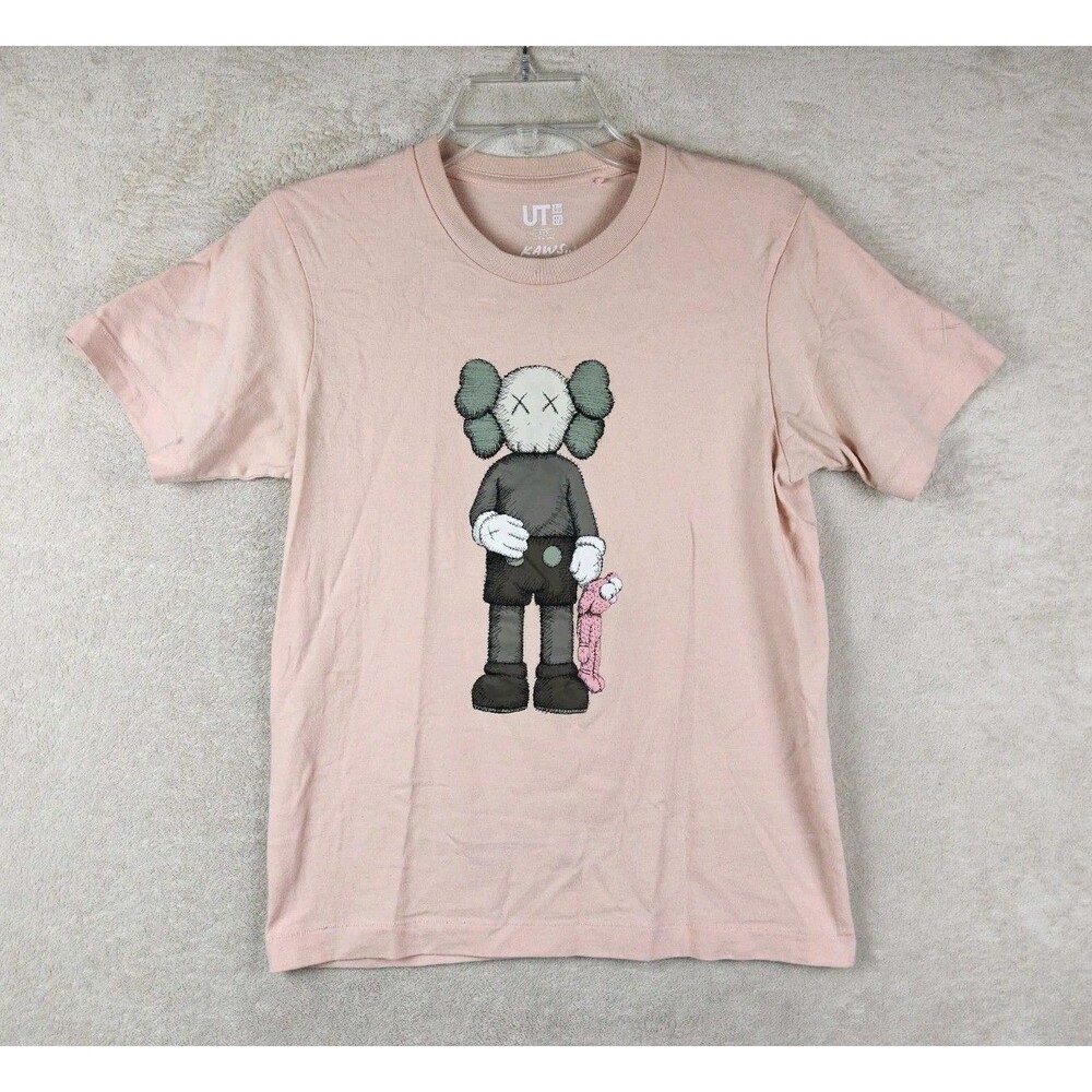 UT Uniqlo X Kaws Short Sleeve 100% Cotton T Shirt Pink Size XXS